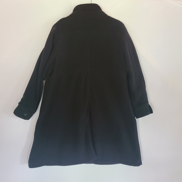 Roaman’s Plus Size 24 Black Fleece Lined Coat Button Down - Picture 2 of 11